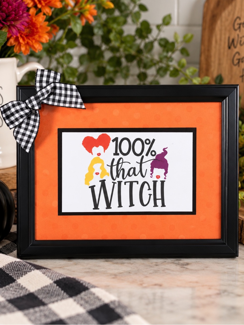 New "100% That Witch" (Hocus Pocus) in Black Frame